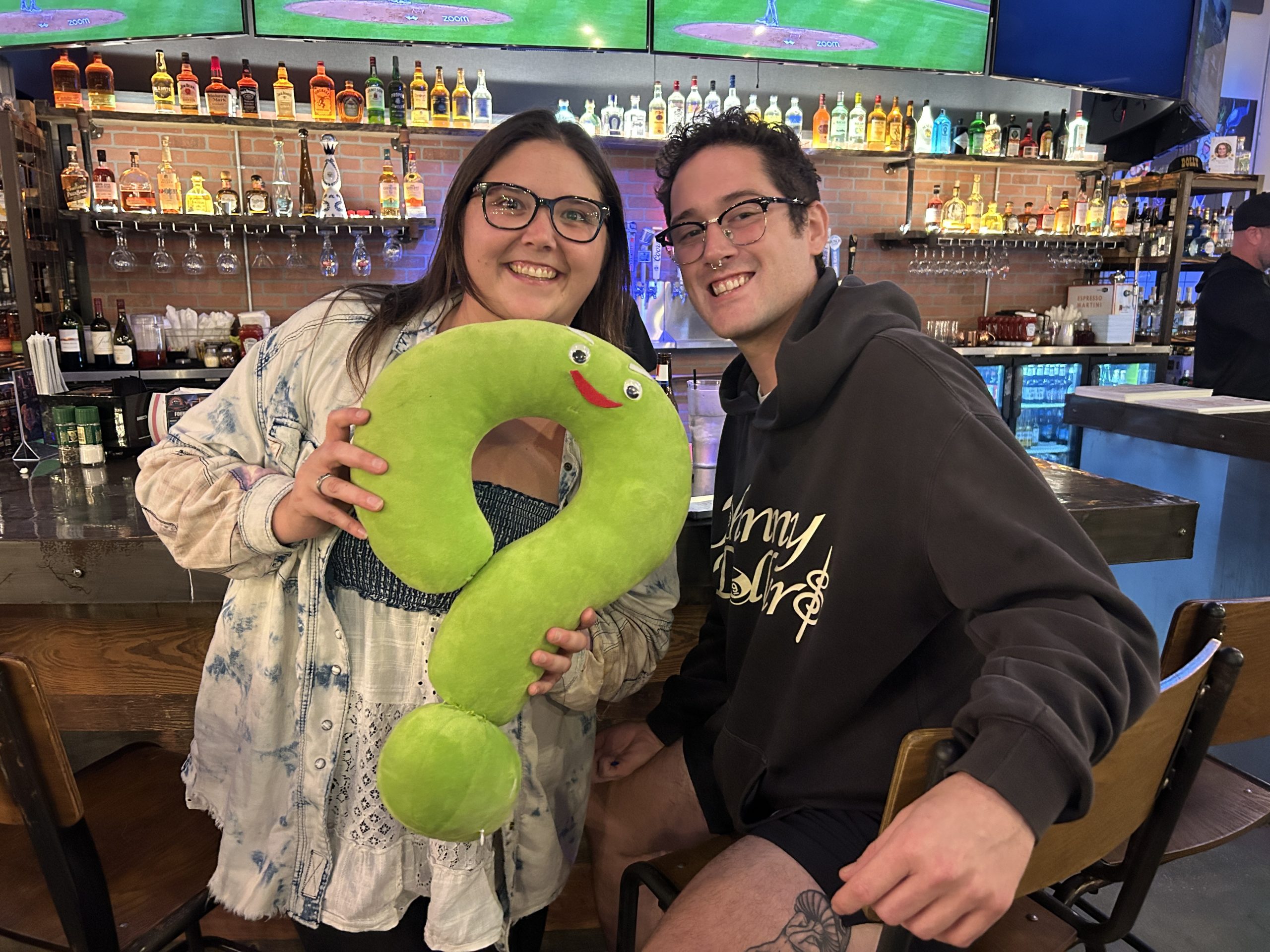 Teams playing at a recent Question Maahk trivia night