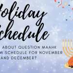 Image of created image for holiday schedule.